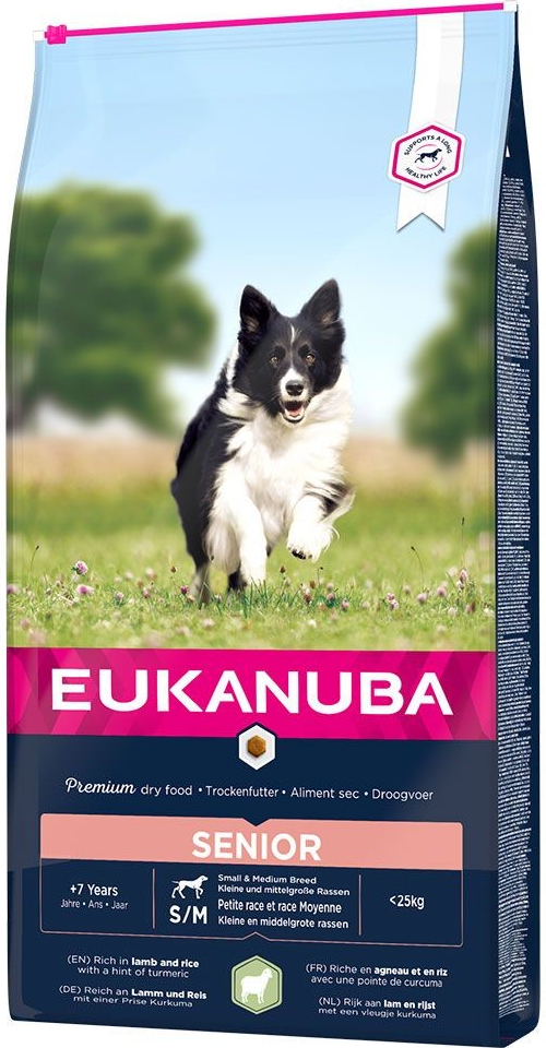 Eukanuba Senior Small & Medium Breed jehněčí s rýží 2 x 12 kg