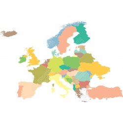 Specifikace Magnetická mapa Evropy, ilustrovaná, barevná (samolepící  feretická fólie) 89 x 66 cm - Heureka.cz