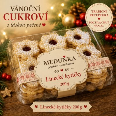 Meduňka pekařství perníkářství Linecké kytičky 200 g – Zbozi.Blesk.cz