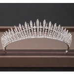 Naishide Jewelry slavnostní korunka do vlasů Crystal spines stříbrná – Sleviste.cz