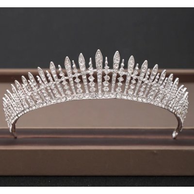 Naishide Jewelry slavnostní korunka do vlasů Crystal spines stříbrná – Sleviste.cz