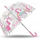 Deštník Euroswan Jednorožec deštník dětský průhledný