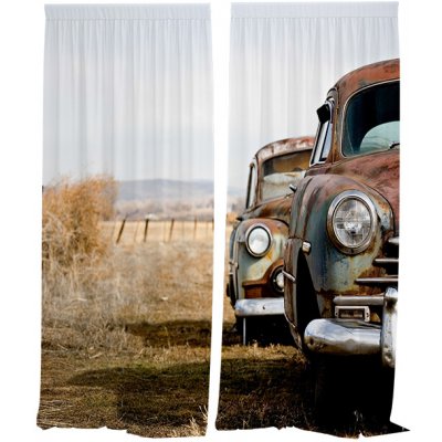 IMPAR Závěsy Vrak auta (Rozměr : 140x250, Materiál: Interlock) – Hledejceny.cz