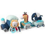 BabyOno edukační vzdělávací hračka Safari train modrá – Sleviste.cz