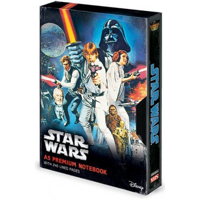 CurePink Poznámkový A5 blok Star Wars|Hvězdné Války: A New Hope VHS 14,8 x 21 cm SR72998 – Zboží Mobilmania