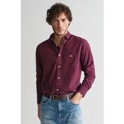 Gant košile reg microcheck flannel shirt wine red