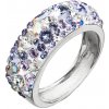Prsteny Evolution Group CZ Stříbrný prsten s krystaly Swarovski fialový 35031.3 violet