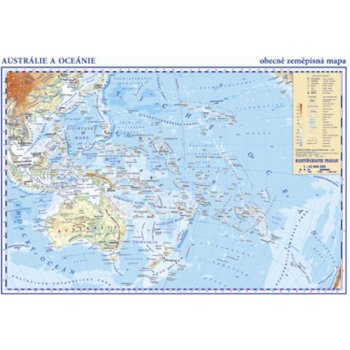 Austrálie a Oceánie laminátový separát 1:42 000 000