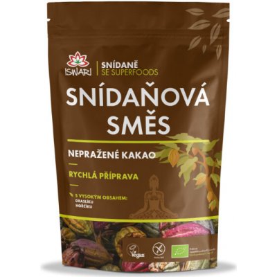 Iswari Snídaňová směs nepražené kakao Bio 300 g – Hledejceny.cz