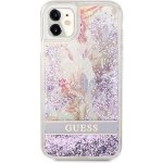 Pouzdro Guess Liquid Glitter Flower iPhone 11 Purple – Zboží Mobilmania