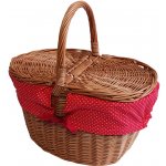 HRADIL proutěný piknikový košík s látkou 42 x 29 cm – Zboží Dáma