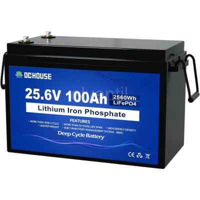 DCHOUSE lithium baterie LiFePO4 24V/100Ah 2560Wh – Zboží Živě
