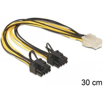 OEM Delock PCI Express napájecí kabel 6 pin samice 2 x 8 pin samec 83433
