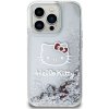 Pouzdro a kryt na mobilní telefon Apple Hello Kitty Liquid Glitter Electroplating Head Logo Apple iPhone 15 čiré