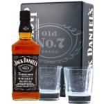 Jack Daniel's plech 40% 0,7 l (dárkové balení 2 sklenice) – Hledejceny.cz