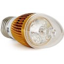 LED Light LED žárovka svíčka E27 3W bílá čistá