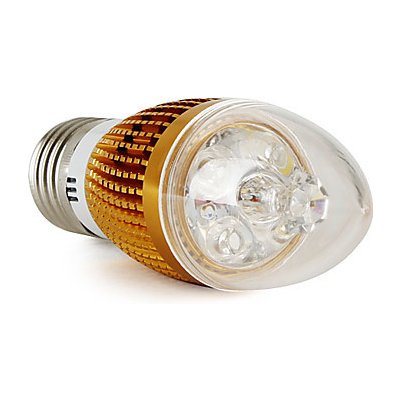 LED Light LED žárovka svíčka E27 3W bílá čistá