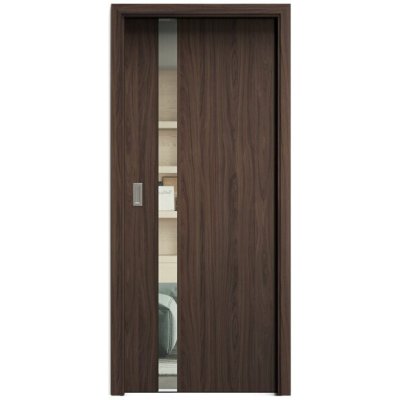 Sapeli Harmonie Komfort M83 posuvné ořech 60 x 197 cm Čiré sklo – Hledejceny.cz