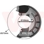 Ochranný plech proti rozstřikování, brzdový kotouč VAN WEZEL 5829371 | Zboží Auto