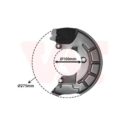 Ochranný plech proti rozstřikování, brzdový kotouč VAN WEZEL 5829371 | Zboží Auto