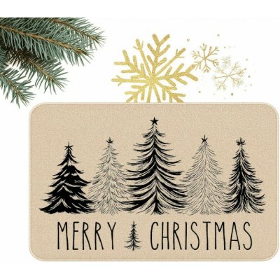 Textilomanie Vánoční rohožka BLACK FOREST béžová 60x90 cm – Zboží Dáma