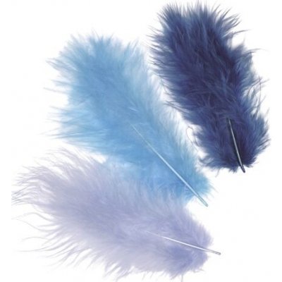 Dekorativní peříčka Marabu 4 g - odstíny modré – Sleviste.cz