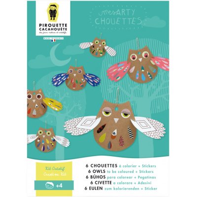 Pirouette Cacahouete Papírová kreativní sada pro děti Vyrob si sovy – Hledejceny.cz