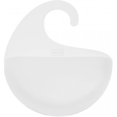 Koziol Koupelnový závěsný box Surf M bílá, 6,5 x 21,6 x 25,3 cm – Zboží Mobilmania
