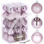 SPRINGOS Vánoční baňky růžové mix 3cm sada 30ks – Zboží Mobilmania