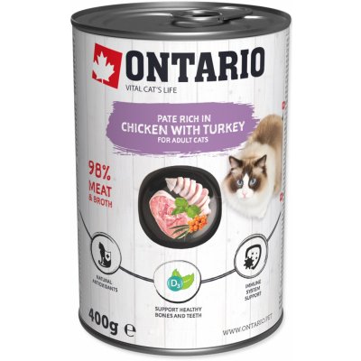 Ontario kuře a krůta paté 400 g – Zboží Mobilmania