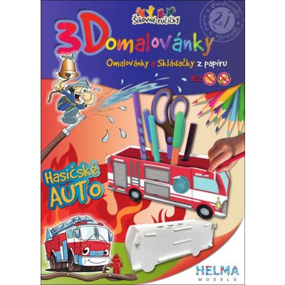 3D omalovánka A4 SET Auto