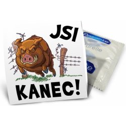 Nekupto Vtipný kondom Jsi kanec! 1 kus