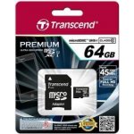 Transcend microSDXC Premium 64 GB UHS-I TS64GUSDU1 – Hledejceny.cz