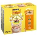 Friskies cat kuře kachna losos krůta ve šťávě 12 x 85 g