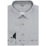 AMJ Comfort pánská košile dlouhý rukáv VDBR1350 šedá s tmavým vzorem