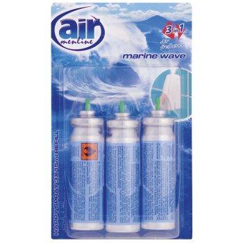 Air osvěžovač spray Marine wave náhradní náplň 3 x 15 ml