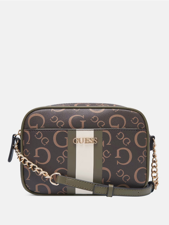 Guess dámská kabelka crossbody Fredericksburg hnědá