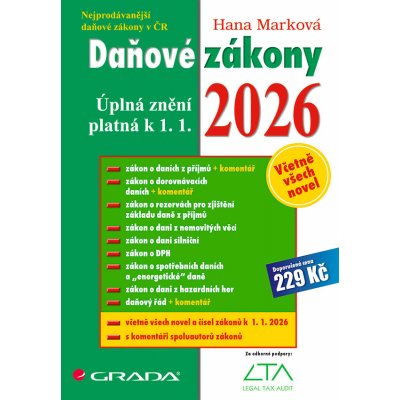 Daňové zákony 2026 Hana Marková 2026 – Hledejceny.cz
