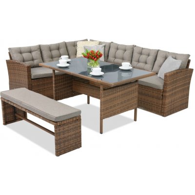 Garden Point GAP410 Zahradní technorattanový nábytek Latina 8 hnědý – Hledejceny.cz