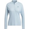 Dámská mikina adidas dámská golfová mikina Ultimate 365 Long Sleeve Mock Světle modrá