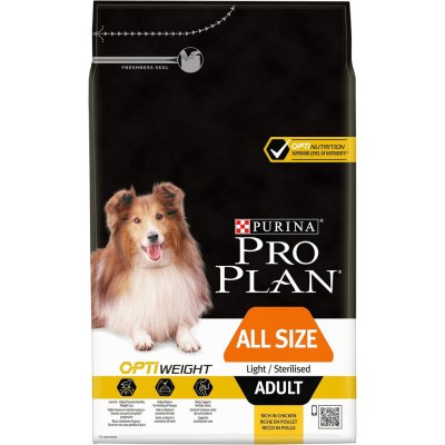 Purina Pro Plan All Sizes Adult Light Sterilised kuře 3 kg – Zboží Mobilmania