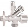 Instalatérská potřeba AQUALINE Kombinovaný ventil 1/2'x3/4'x3/8', chrom (5309)