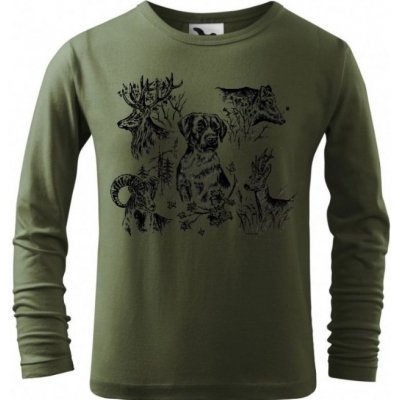 Tričko E-myslivost Dětské myslivecké s dlouhým rukávem – Hledejceny.cz