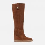 Geox dámské kozačky Wedge Hnědá – Zboží Mobilmania