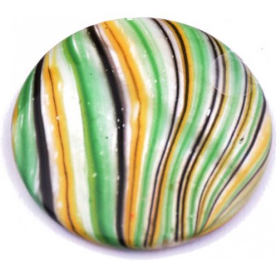 Perleťové korálky, zeleno žluté pruhy- - - VYBERTE VARIANTU Velikost: 30mm, 1ks – Hledejceny.cz