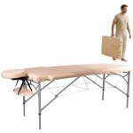 inSPORTline Tamati masážní stůl 2-dílný hliníkový černý – Zboží Dáma