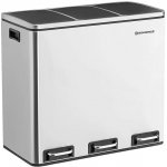 Songmics Odpadkový koš 3 x 18 L stříbrný – Sleviste.cz