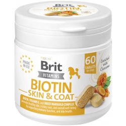 Brit Dog Vitamins Biotin Skin&Coat 120g 60tbl 1 bal.