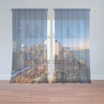 Záclony Noční mrakodrapy: 2 ks - 150x250 cm - Sablio – Hledejceny.cz
