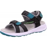 Superfit dětské sandály Criss Cross 1-000580-0000 černo zelená – Zboží Dáma